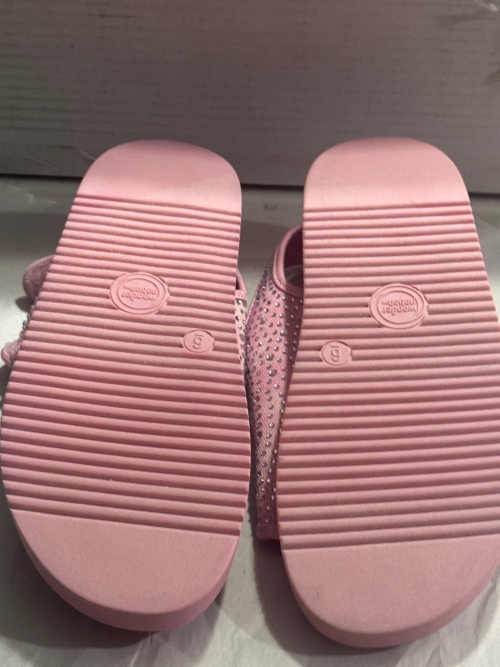 wonder nation Pink Sparkle Double-Strap Sandals - Picture 7 of 8